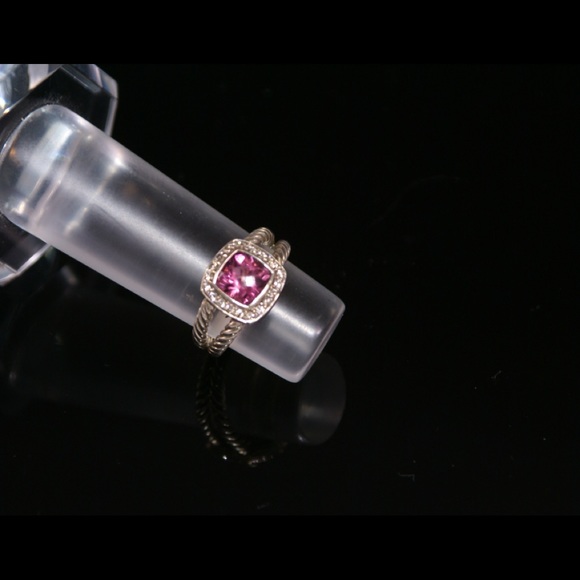 David Yurman Pink Tourmaline Albion Ring Size 7 - Picture 5 of 11